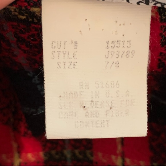 Plaid Women's Jacket - Red and Black size 7/8 - Picture 7 of 8